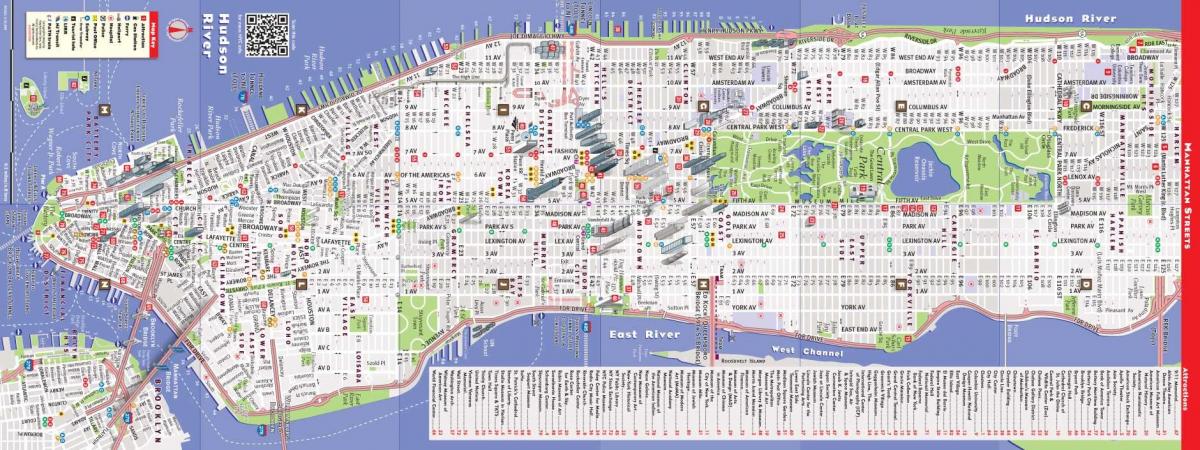 ətraflı xəritəsi Manhattan, New York