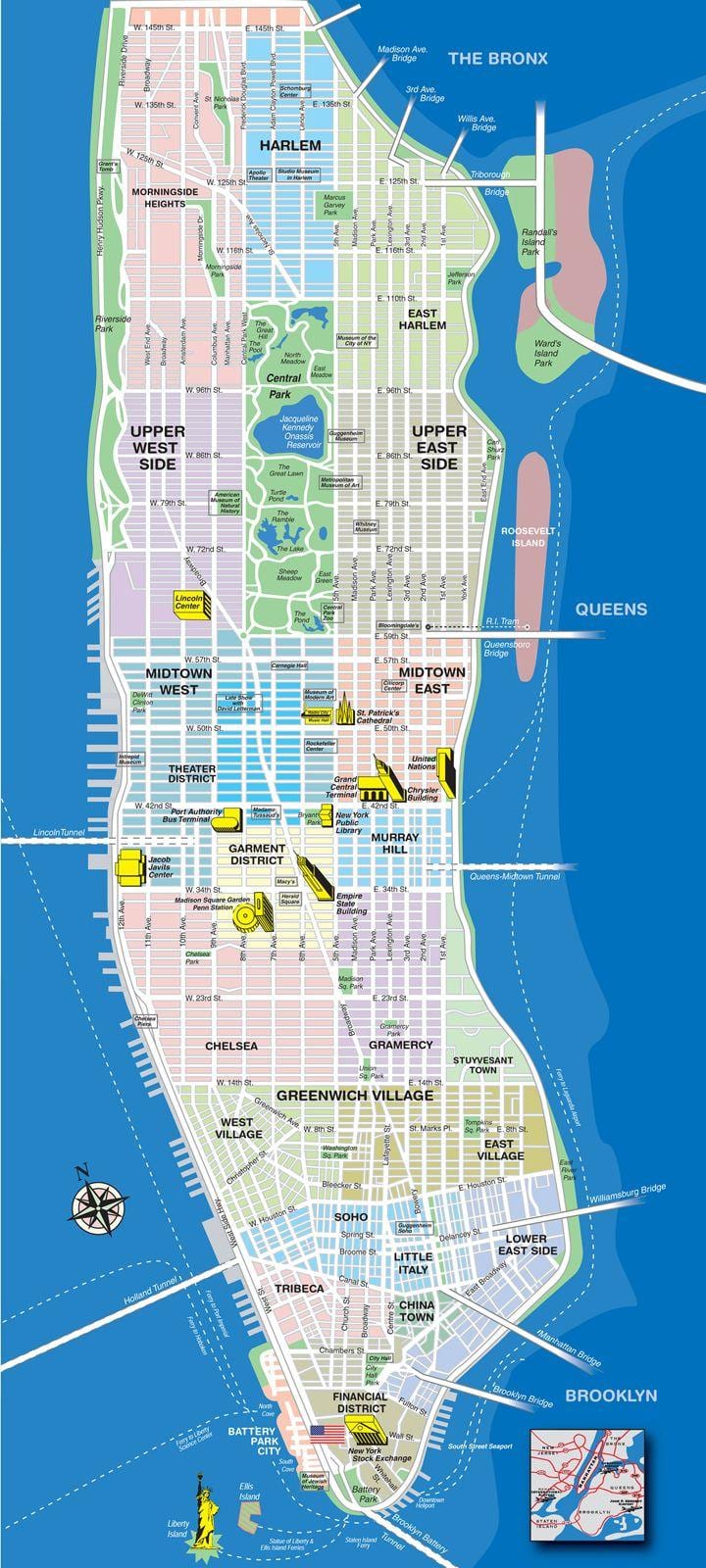 xəritə ada Manhattan