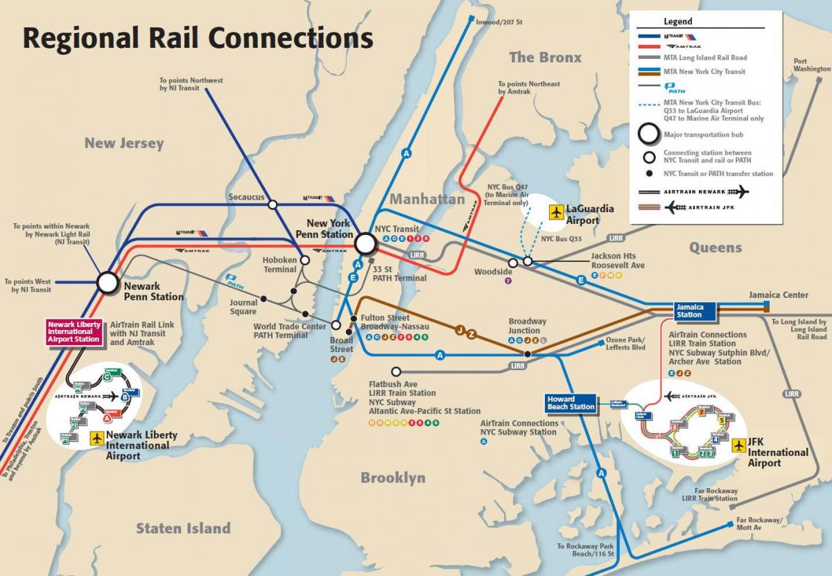 Jfk qədər Manhattan metro xəritəsi