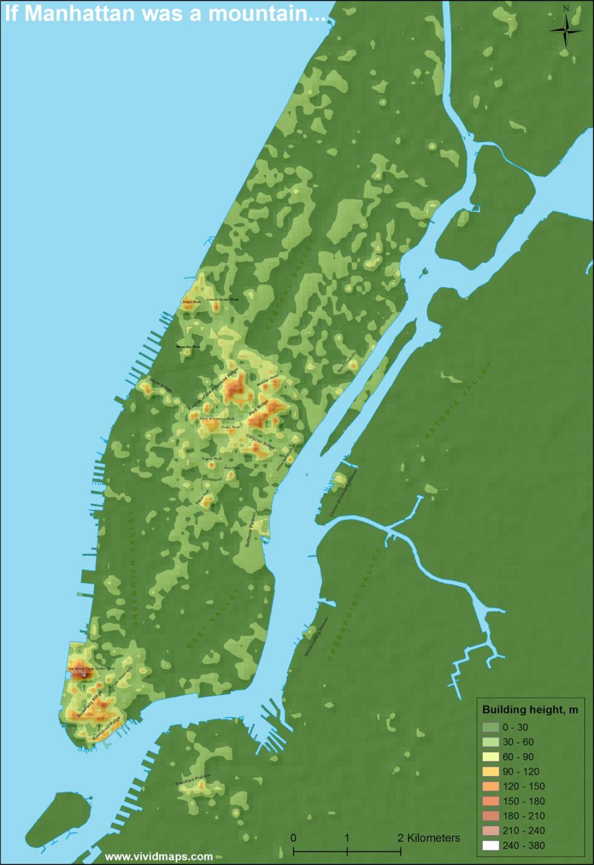 hündürlüyü kart Manhattan