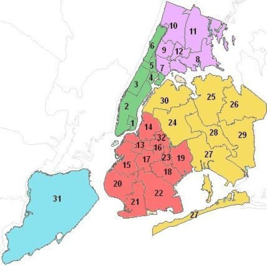 kart məktəb dairəsinin Manhattan