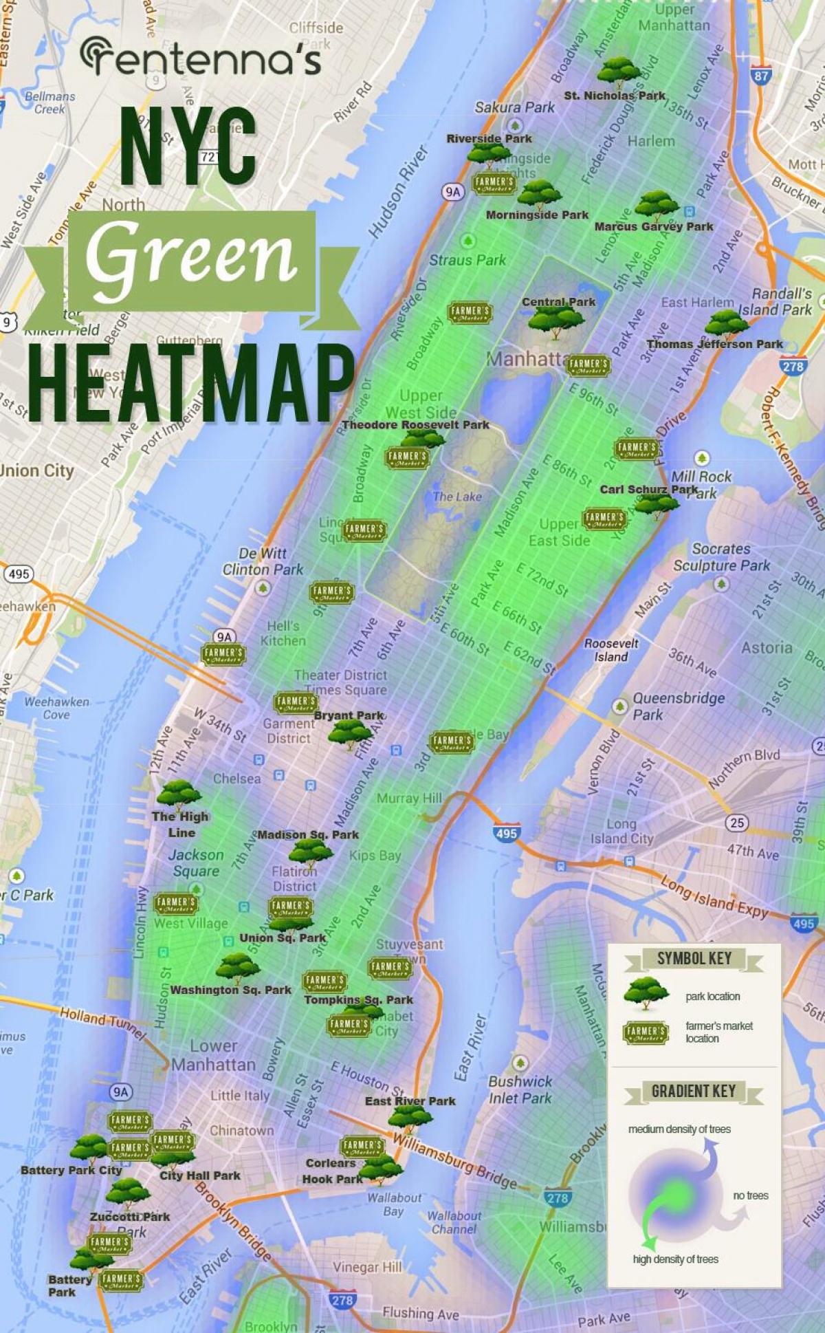 kart Manhattan parklar