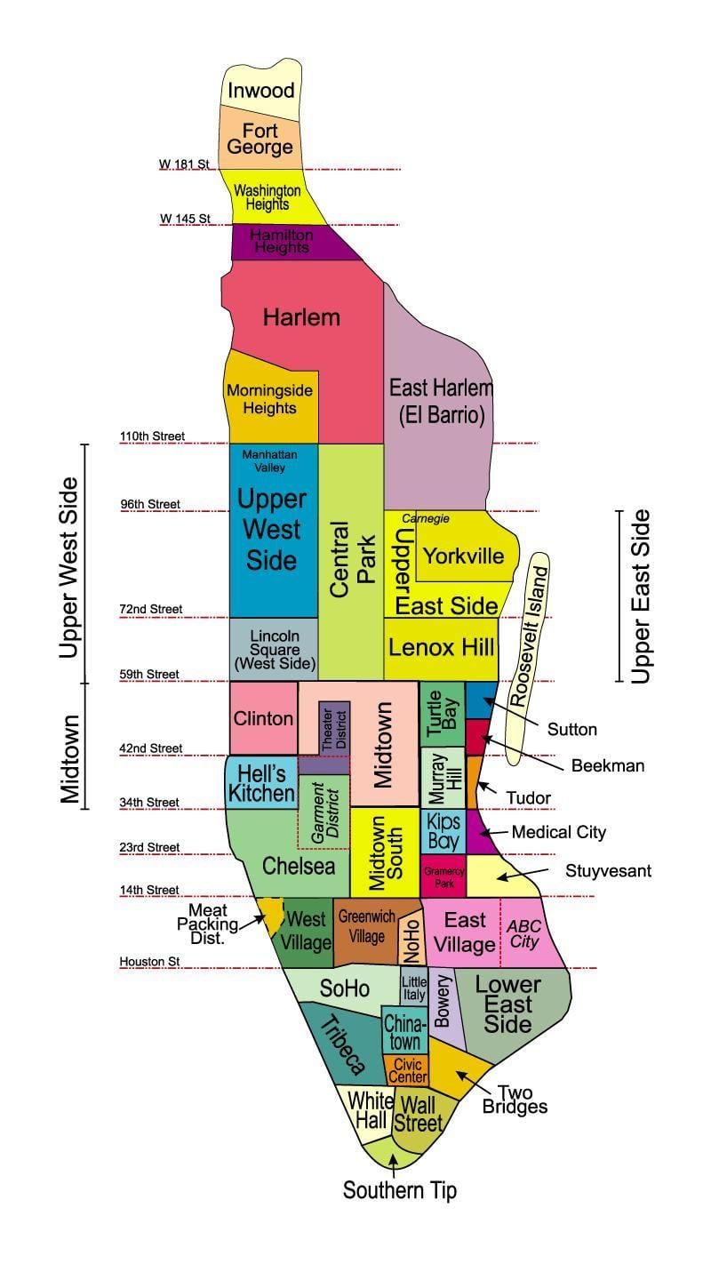 rayon Manhattan xəritə