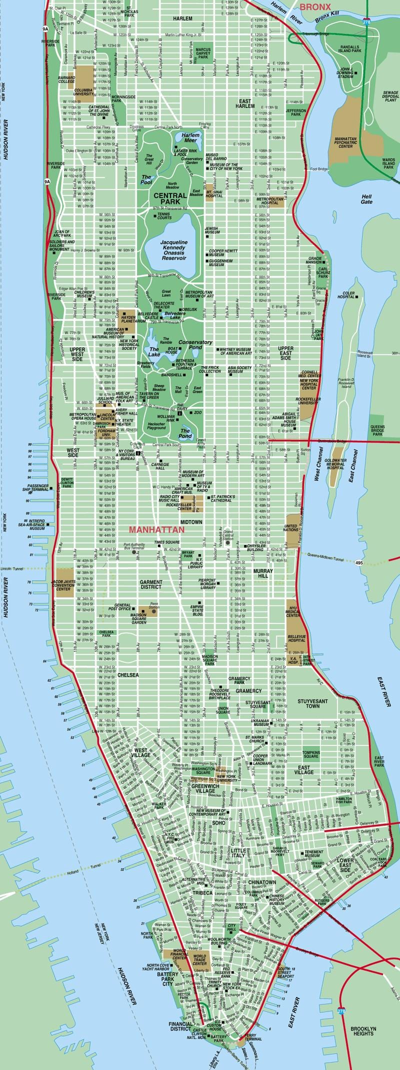 Manhattan yollarda xəritə