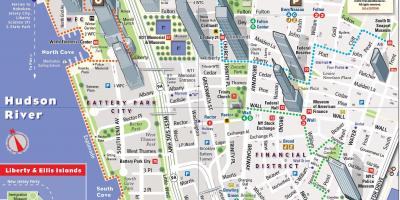 Aşağıda turizm xəritəsi Manhattan
