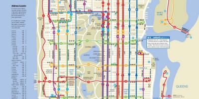 Nyu-York avtobus kart Manhattan
