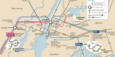 Jfk qədər Manhattan metro xəritəsi
