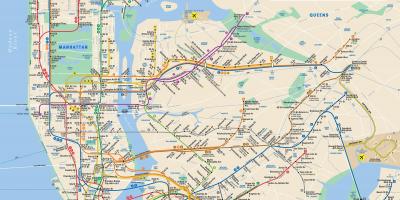 Manhattan ictimai nəqliyyat xəritəsi
