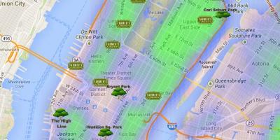 Kart Manhattan parklar