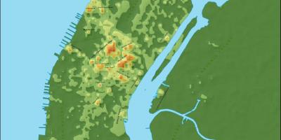 Kart Manhattan topoqrafik
