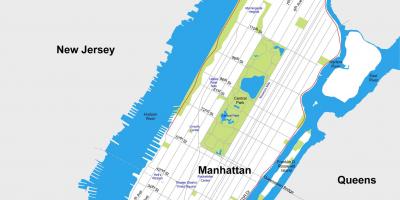 Şəhərin xəritəsi Manhattan çap